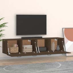 Berkfield Home Wall Cabinets 2 pcs Brown Oak 60x36.5x35 cm Engineered Wood - thumbnail 3