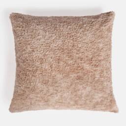 OHS 2 Pack Teddy Marl Soft Fleece Cushion Covers - 45 x 45cm in Natural - Size: 45 cm x 45 cm - thumbnail 3