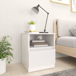 Berkfield Home Durable Bed Cabinets 2 pcs White 40x40x50 cm Engineered Wood - Size: 40 x 40 x 50 cm - thumbnail 2