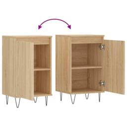 Berkfield Home Sideboard Sonoma Oak 40x35x70 cm Engineered Wood in Light Oak - Size: 40 x 35 x 70 cm - thumbnail 9