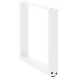 Berkfield Home Coffee Table Legs U-Shaped 2 pcs White 50x(42-43) cm Steel - thumbnail 4