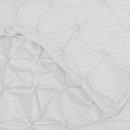 Smart Living Luxury Super Soft Stylish Rouched Pleat Duvet Cover with Pillowcases in White - Size: Super King - thumbnail 5