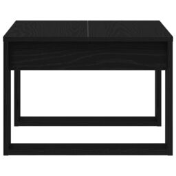 Berkfield Home Black Oak Side Table - 50x50x35 cm, Made from Engineered Wood - Size: 50 x 50 x 35 cm - thumbnail 7