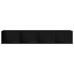 Berkfield Home CD Wall Shelf Black Oak 100x18x18 cm Engineered Wood - Size: 100 x 18 x 18 cm - thumbnail 6