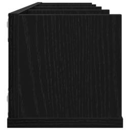 Berkfield Home CD Wall Shelf Black Oak 100x18x18 cm Engineered Wood - Size: 100 x 18 x 18 cm - thumbnail 7