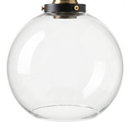 Emitto Ceiling Pendant Light Set of 2 Industrial Glass LampShade Adjustable Cable in Black - thumbnail 6