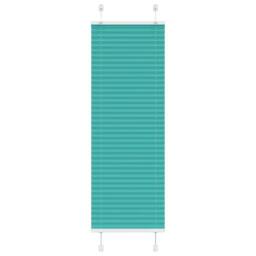 Berkfield Home Pleated Blind Petrol Green 40x100 cm Fabric Width 39.4 cm Polyester in Aqua - thumbnail 2
