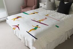 Benjamin Tate Design Female Surfers Blanket in Natural - Size: 120 cm x 150 cm - thumbnail 3
