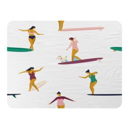 Benjamin Tate Design Female Surfers Blanket in Natural - Size: 120 cm x 150 cm - thumbnail 1