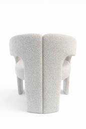 Stratus Interiors Oslo Modern Bouclé Accent Chair - Sculptural Contemporary Armchair in Cream - thumbnail 3