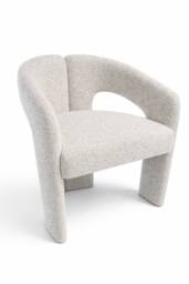 Stratus Interiors Oslo Modern Bouclé Accent Chair - Sculptural Contemporary Armchair in Cream - thumbnail 5