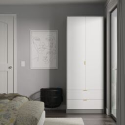 Ready Assembled 2 U Denver 2 Door Robe 2 Drawer Robe (Ready Assembled) in Mid Grey - Size: Large - thumbnail 1