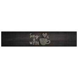 Berkfield Home Kitchen Rug Washable Cup Black 60x300 cm Velvet
