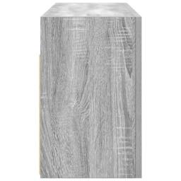 Berkfield Home Bathroom Wall Cabinet Grey Sonoma 80x25x40 cm Engineered Wood - Size: 80 x 25 x 40 cm - thumbnail 7