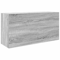 Berkfield Home Bathroom Wall Cabinet Grey Sonoma 80x25x40 cm Engineered Wood - Size: 80 x 25 x 40 cm