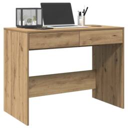 Berkfield Home Desk Artisan Oak 101x50x76.5 cm Engineered Wood in Brown - thumbnail 4