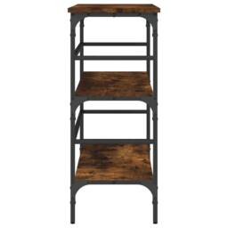 Berkfield Home Decorative Console Table Smoked Oak 100x32x75 cm Engineered Wood in Brown - Size: 100 x 32 x 75 cm - thumbnail 6