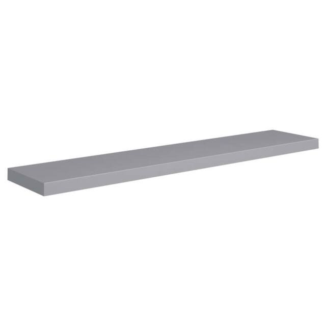 Berkfield Home Durable Floating Wall Shelves 2 pcs Grey 120x23.5x3.8 cm MDF - image 1