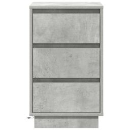 Berkfield Home Bedside Cabinet with LED Concrete Grey 39x34.5x65 cm Engineered Wood - thumbnail 6