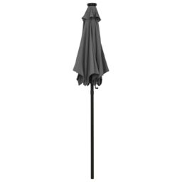Berkfield Home Parasol with LED Lights Anthracite 200x211 cm Aluminium in Black - thumbnail 3