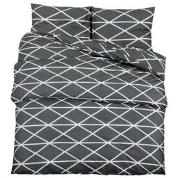 Berkfield Home Duvet Cover Set Grey 240x220 cm Cotton - thumbnail 1