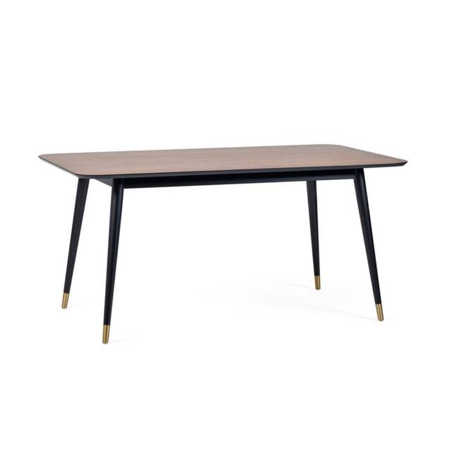 Cheshire Premium Findlay 90cm Rectangular Dining Table - Walnut & Black - image 1