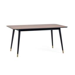 Cheshire Premium Findlay 90cm Rectangular Dining Table - Walnut & Black - thumbnail 1