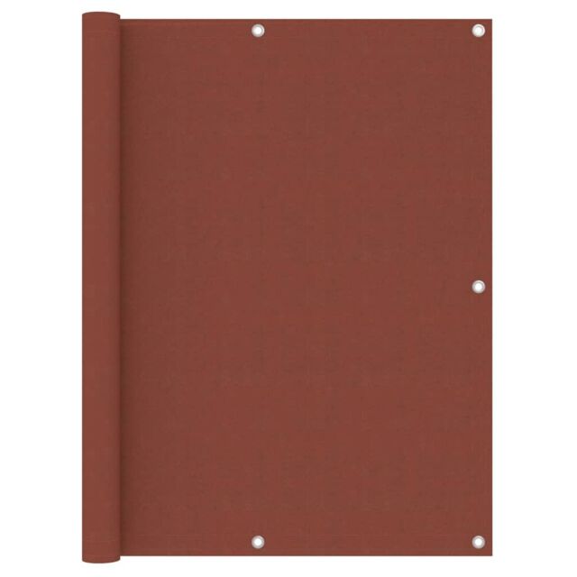Berkfield Home Balcony Screen Terracotta 120x500 cm Oxford Fabric in Brown - image 1