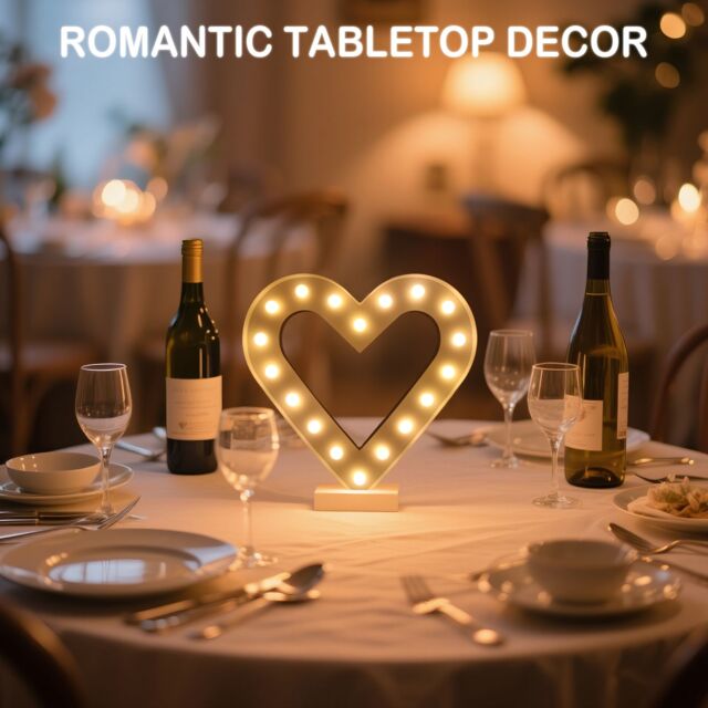 Bright Zeal 12‘' Heart Indoor Decorative Light Festival Decorations in White - image 1