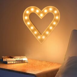 Bright Zeal 12‘' Heart Indoor Decorative Light Festival Decorations in White - thumbnail 4