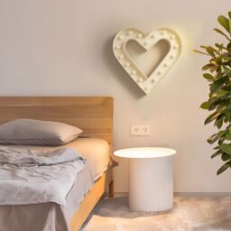 Bright Zeal 12‘' Heart Indoor Decorative Light Festival Decorations in White - thumbnail 5