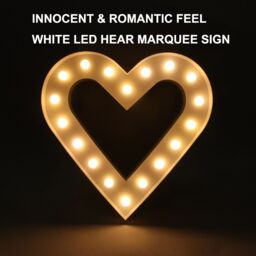 Bright Zeal 12‘' Heart Indoor Decorative Light Festival Decorations in White - thumbnail 3