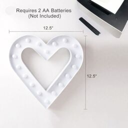Bright Zeal 12‘' Heart Indoor Decorative Light Festival Decorations in White - thumbnail 6