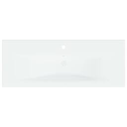Berkfield Home Elegant Built-in Basin with Faucet 101x39x18 cm Ceramic White - Size: 101 x 39 x 18 cm - thumbnail 8