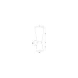Netlighting Reno Up & Down Wall Lamp Opal Matt Brass Steel in Gold - thumbnail 4