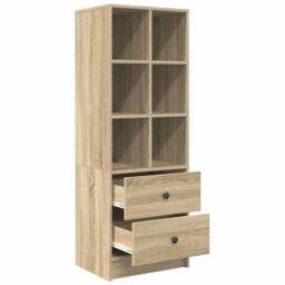Berkfield Home Sonoma Oak Shelving Unit Sonoma Oak MDF Big Shelving Unit in Light Brown - thumbnail 5