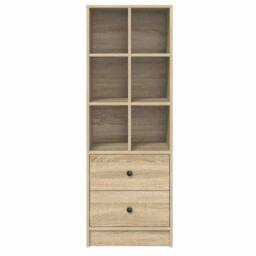Berkfield Home Sonoma Oak Shelving Unit Sonoma Oak MDF Big Shelving Unit in Light Brown - thumbnail 6