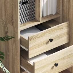 Berkfield Home Sonoma Oak Shelving Unit Sonoma Oak MDF Big Shelving Unit in Light Brown - thumbnail 4