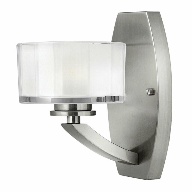 Loops Wall Light Faceted 13mm Thick Glass Modern Design Brushed Nickel LED G9 3.5W in Metallics