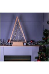 Netagon Wooden Self Assembly Battery Powered Christmas Tree with 60 LED's in Light Beige - thumbnail 3