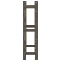 Berkfield Home Wine Rack for 42 Bottles Grey Solid Wood Pine - thumbnail 4
