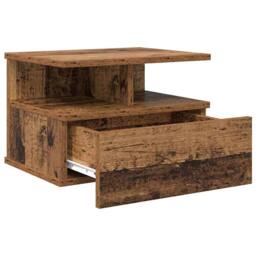 Berkfield Home Give Floating Nightstands 2 pcs Old Wood 40x31x27 cm Engineered Wood in Brown - Size: 40 x 31 x 27 cm - thumbnail 5