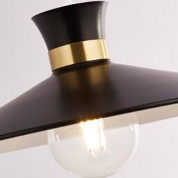 Lighting Collection Diablo Easy Fit Shade Lamp Shade in Black - thumbnail 4