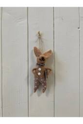 KDMD Brown Charming Hanging Wool Rabbit - thumbnail 2