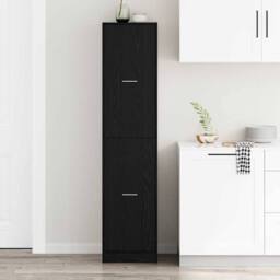 Berkfield Home Modern Apothecary cabinet Black Oak 40x41x174.5 cm Engineered Wood - thumbnail 4