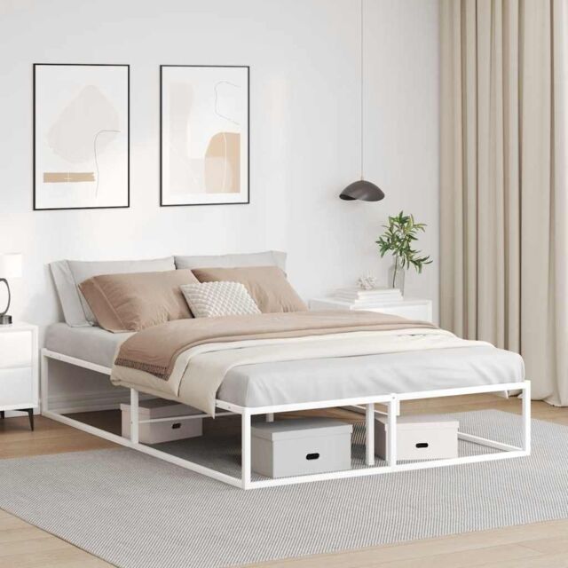 Berkfield Home Bed Frame without Mattress White 140x200 cm Metal - image 1