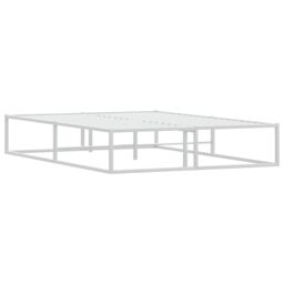 Berkfield Home Bed Frame without Mattress White 140x200 cm Metal - thumbnail 4