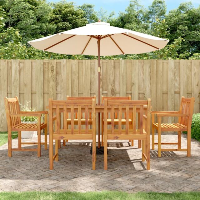 Berkfield Home Garden Chairs 6 pcs 56x55.5x90 cm Solid Wood Acacia in Brown - image 1