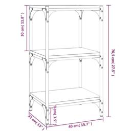 Berkfield Home Charming Book Cabinet Sonoma Oak 40x33x70.5 cm Engineered Wood an in Brown - thumbnail 9