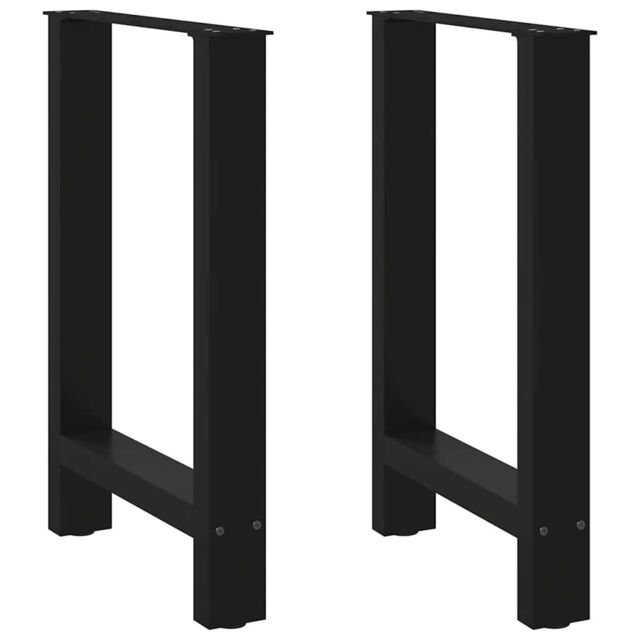 Berkfield Home Coffee Table Legs Black 2 pcs 60x(72-73) cm Steel - image 1